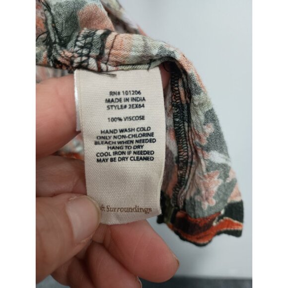 Soft Surroundings BOHO Kimono Cardigan Womens Small Floral 3/4 Sleeve Topper - Picture 7 of 10